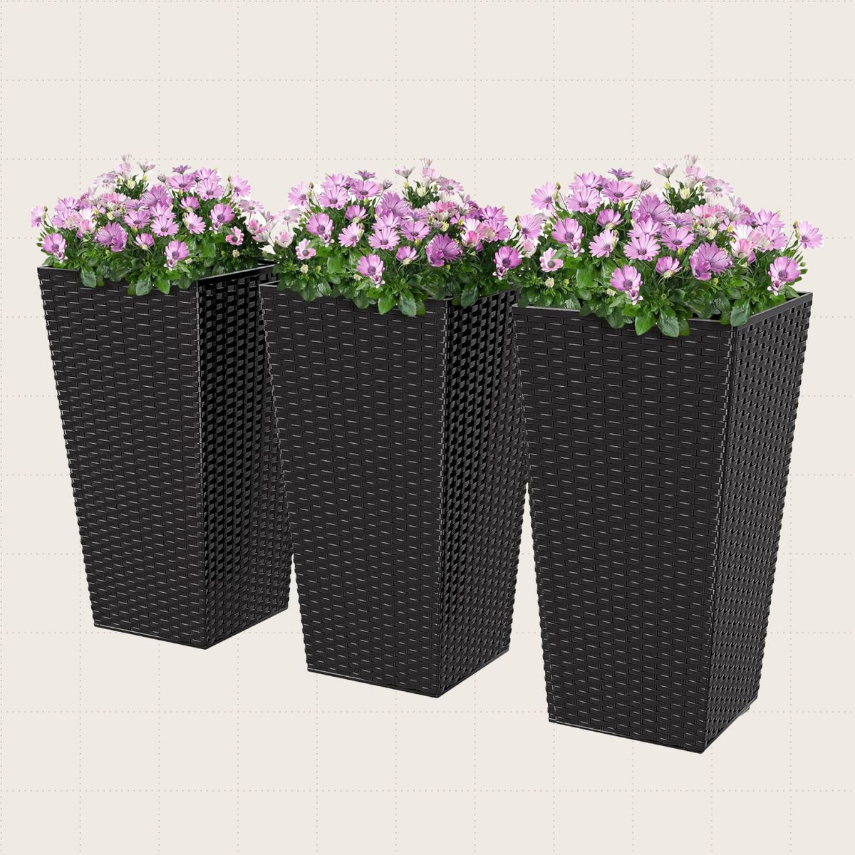 Outsunny 24-Inch Planters, Three-Count
