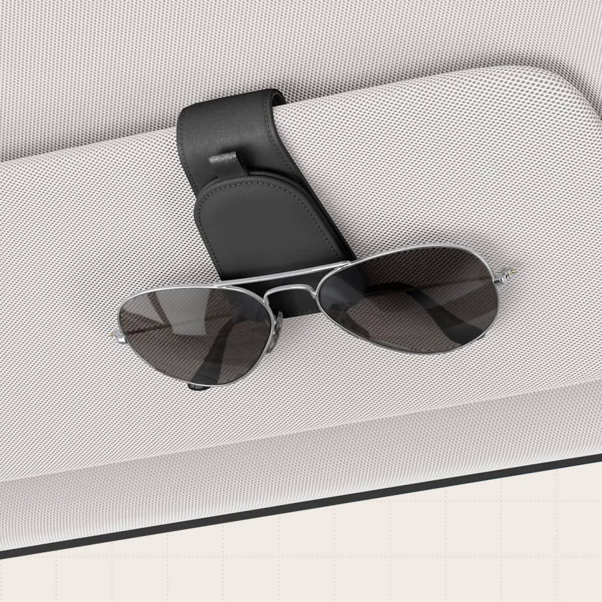 Sotfamily Sunglass Holder for Car Visor, Two-Pack