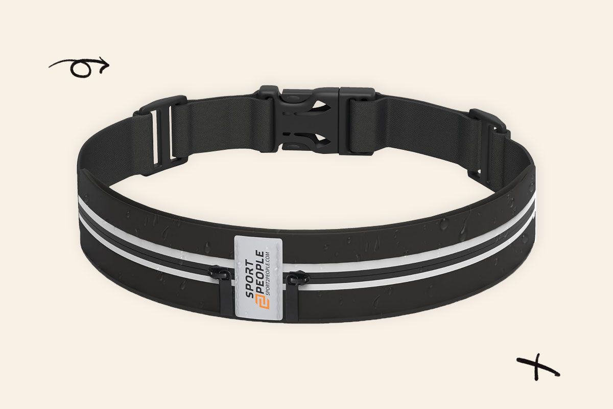 A photo of reflective running belt