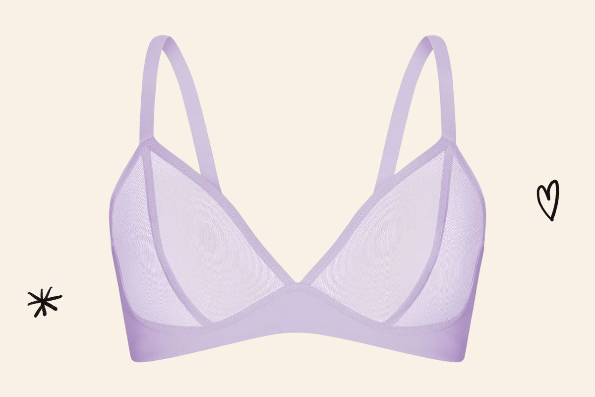 An image of the Knix Mesh Deep V Bra
