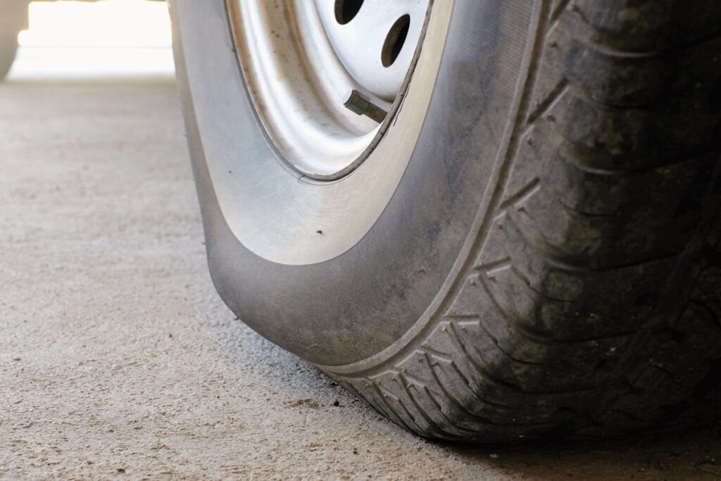 Bulge in a tire