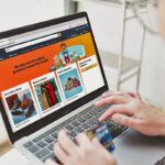Person shopping on Amazon on computer