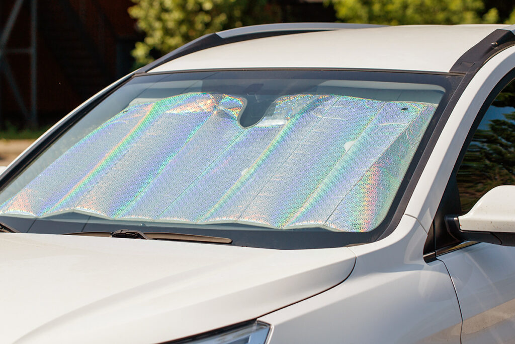 Car with sun shade