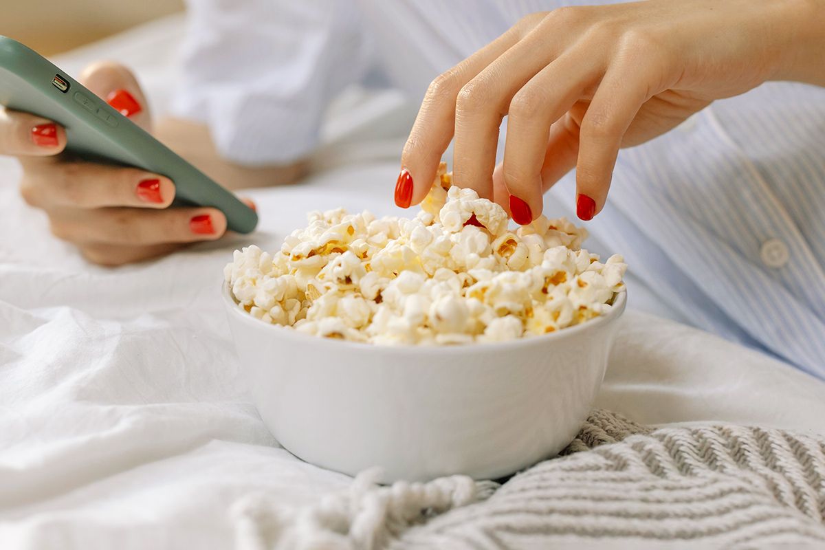 Popcorn in a bowl
