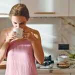 Woman drinking coffee
