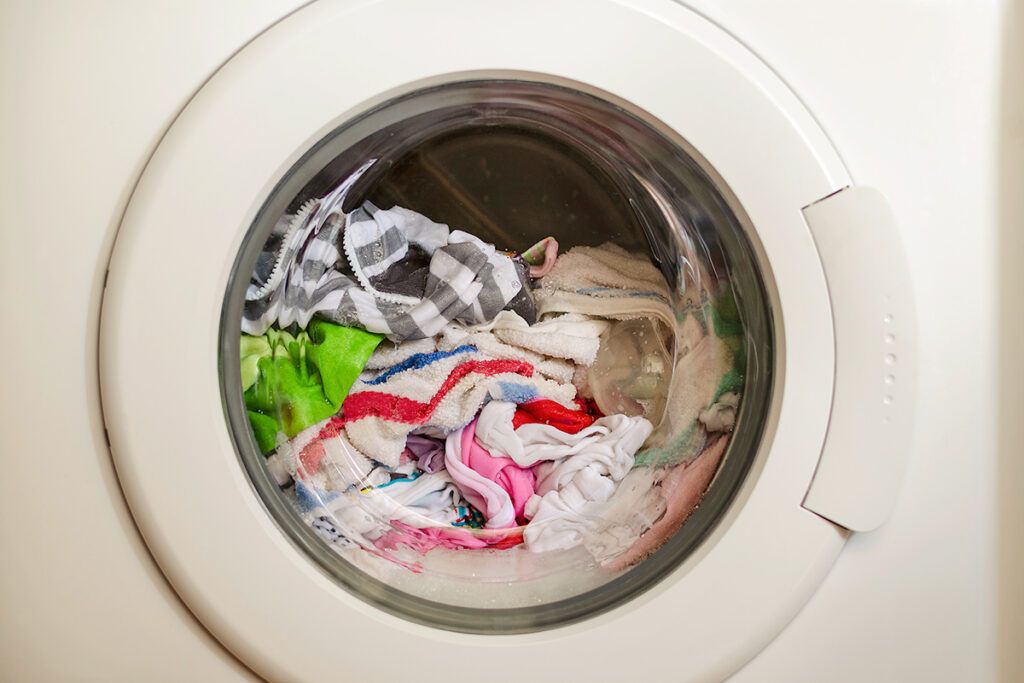 Clothes in the washing machine