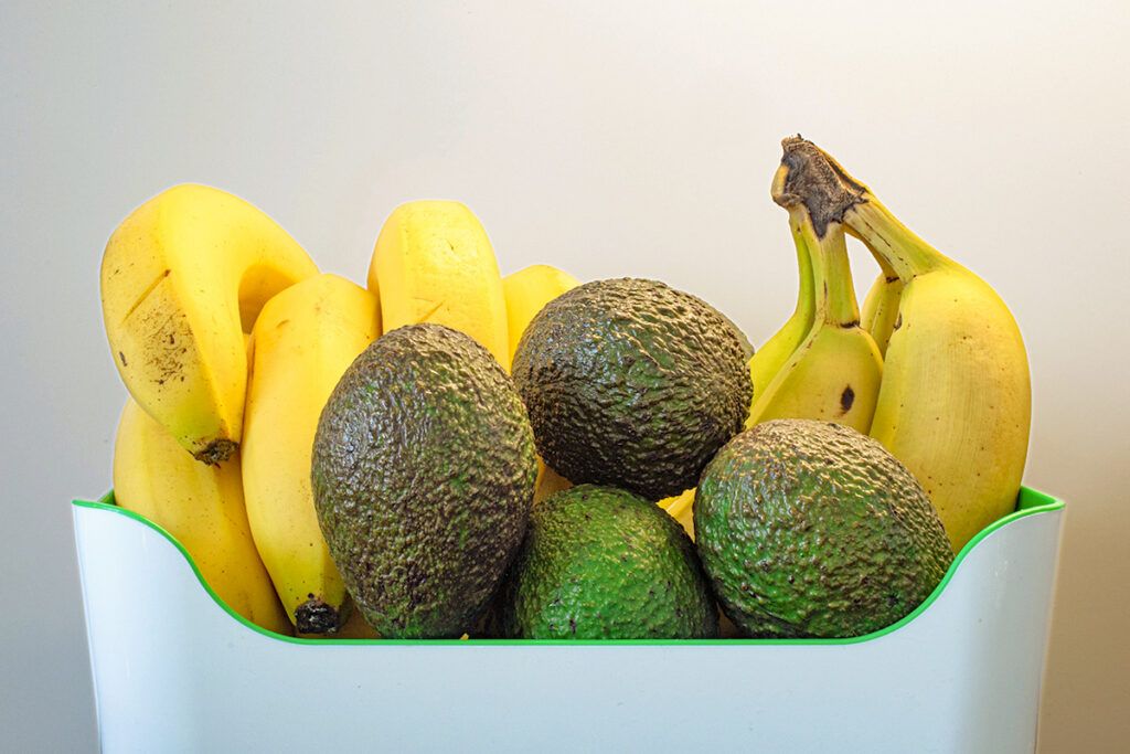 Avocados with bananas