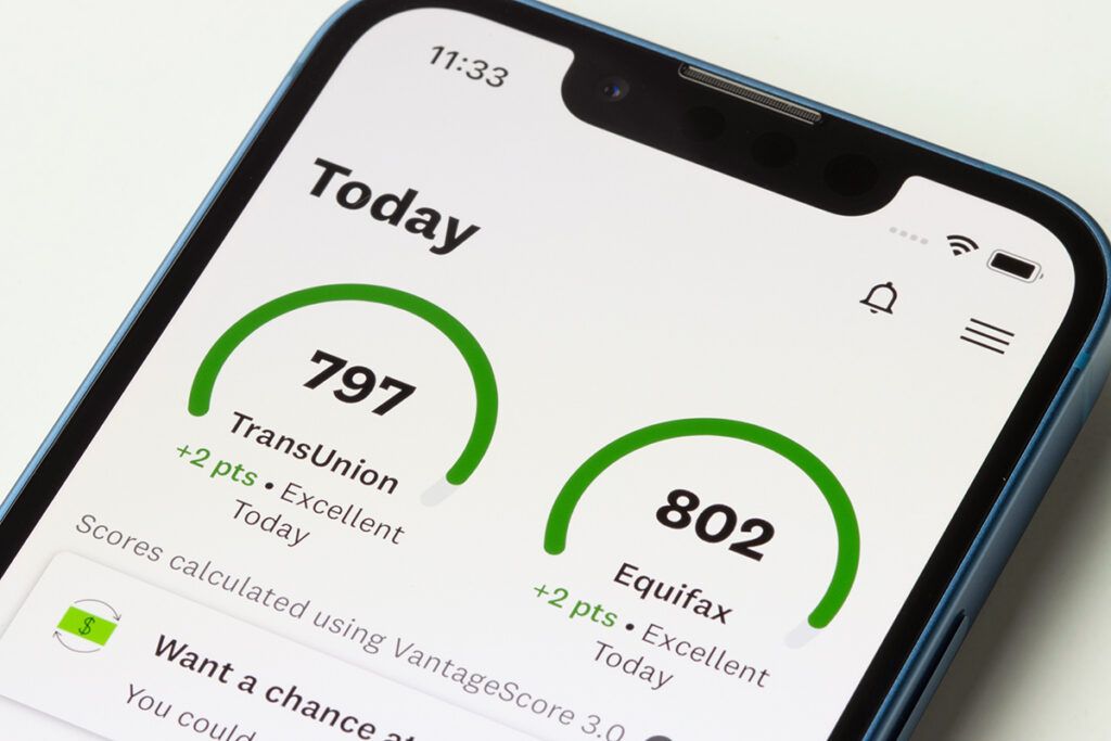 Credit score on phone