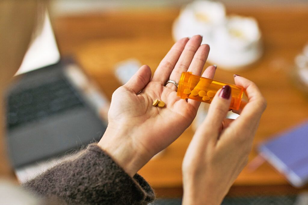 Pills in hand