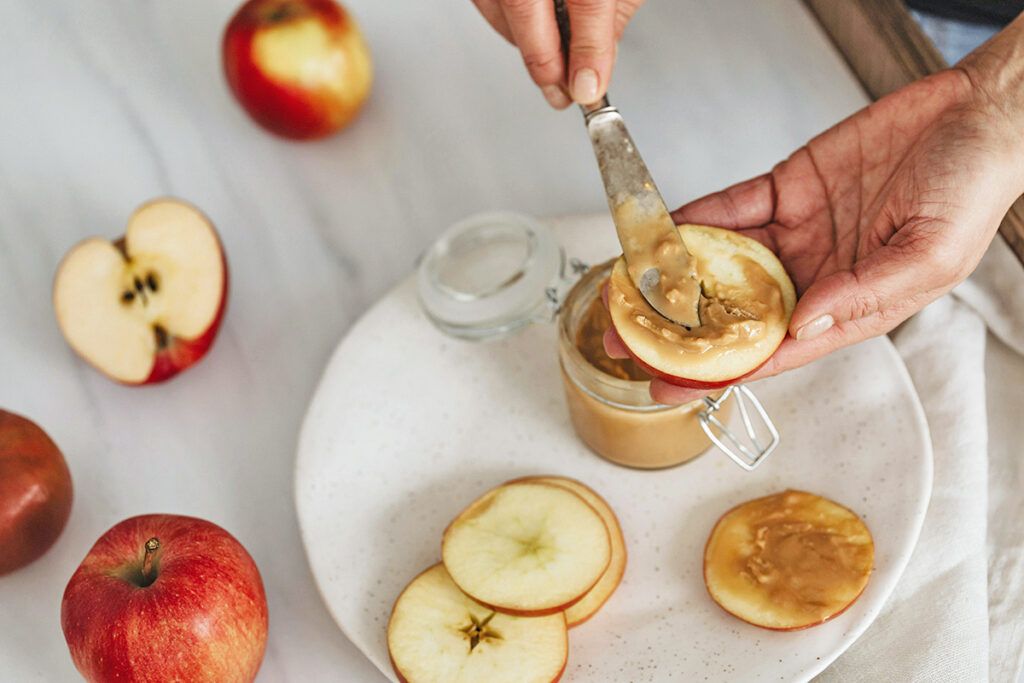 Nut butter on apples
