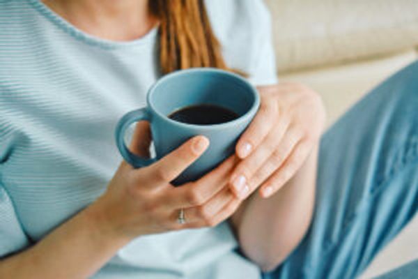 Woman drinking coffee