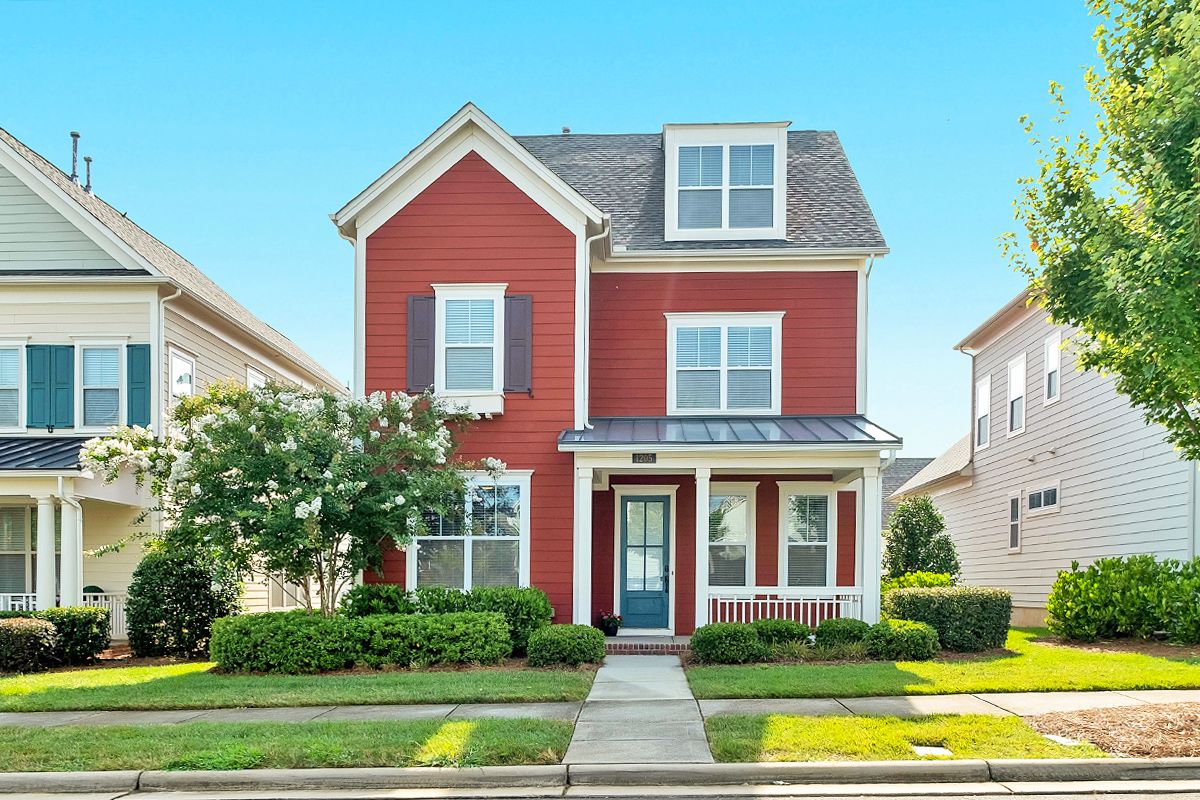 Exterior of a red house