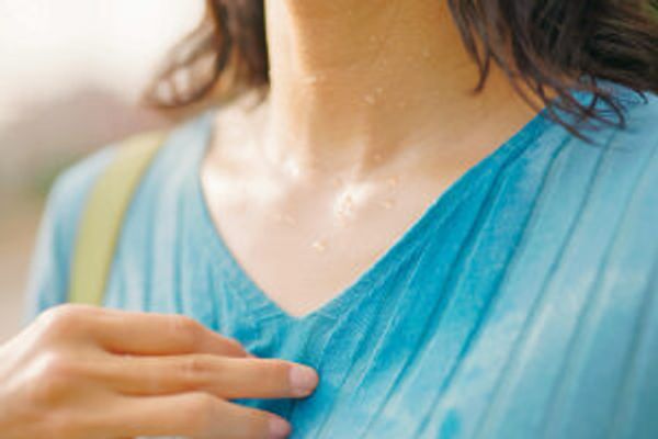 Person sweating