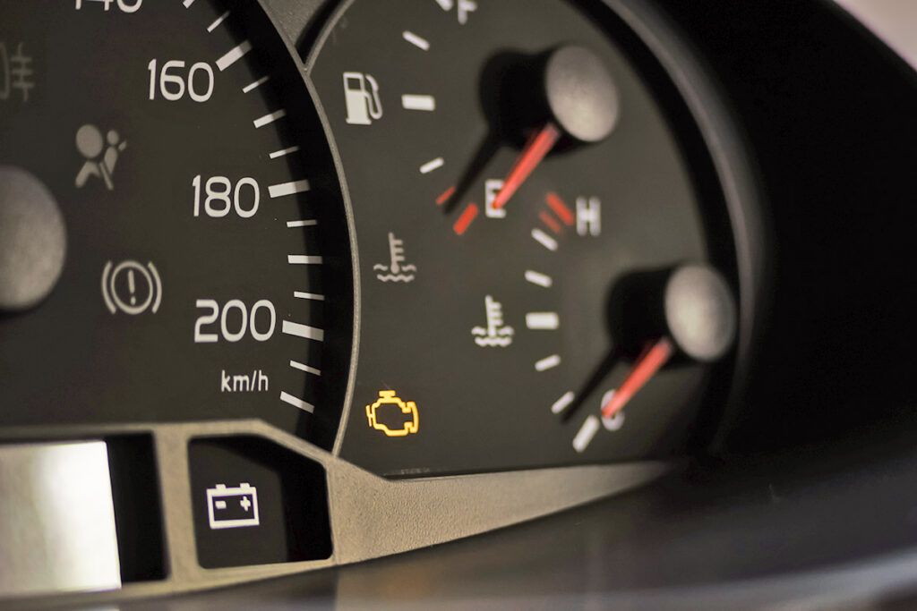 Solid check engine light