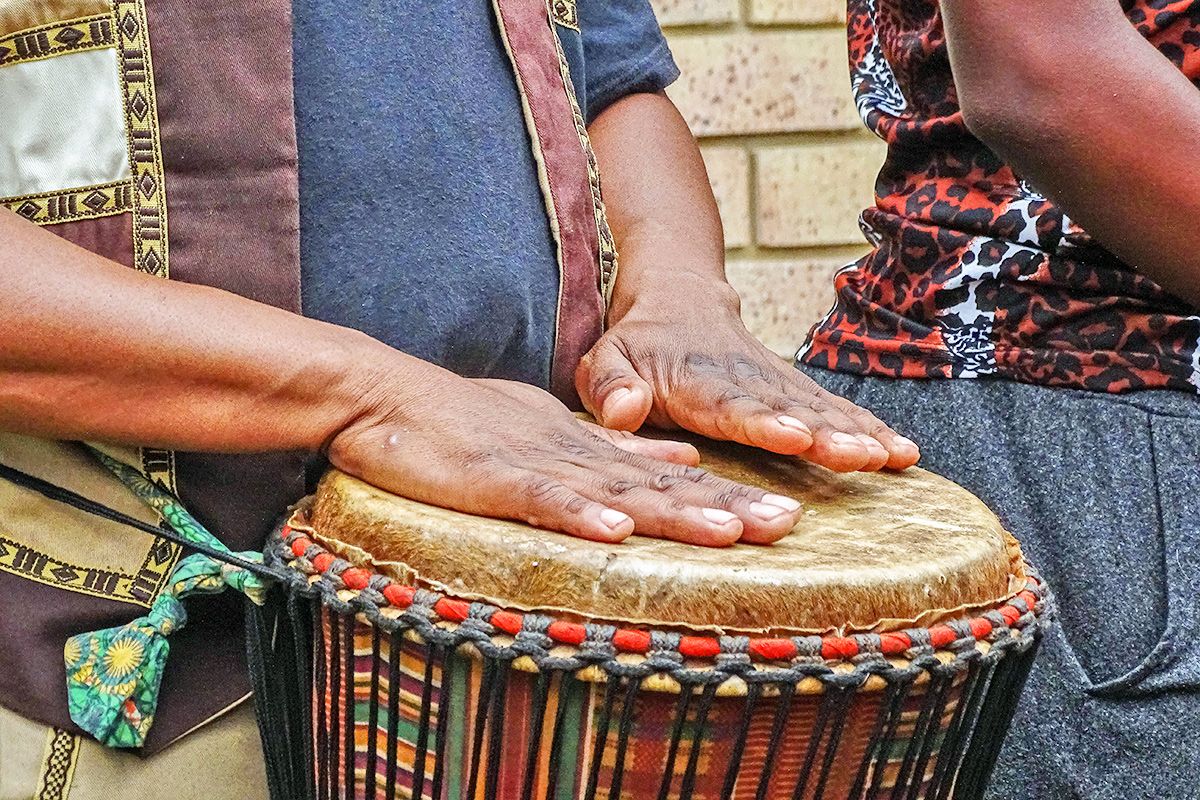 Hands playing drums