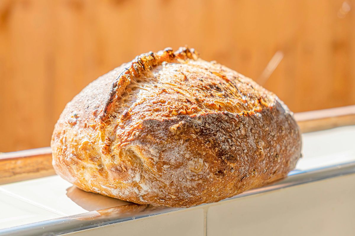 Bread on a counter