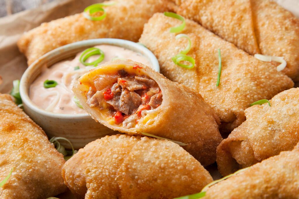 Cheeseburger egg roll