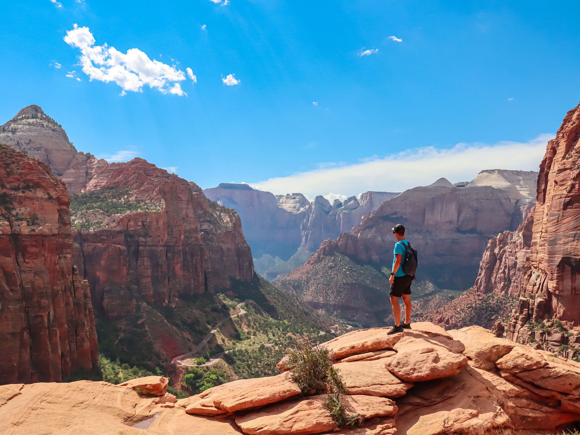 Hiker in Utah's Zion National Park