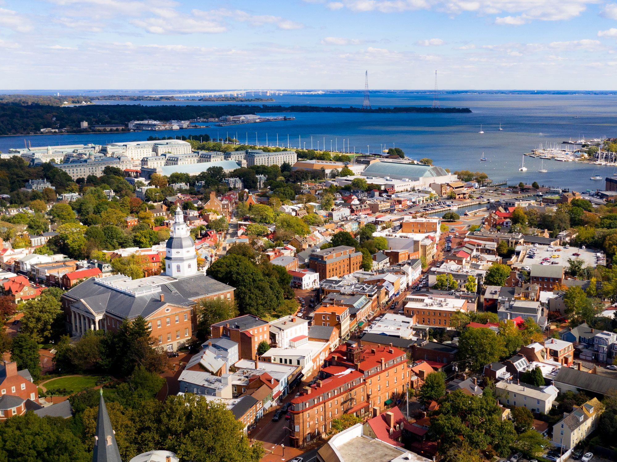 Aerial view of Annapolis, Maryland