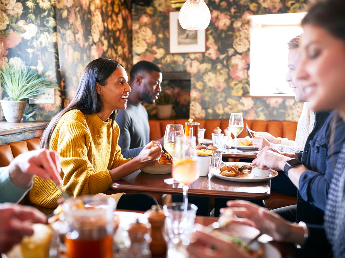 Diners in a restaurant