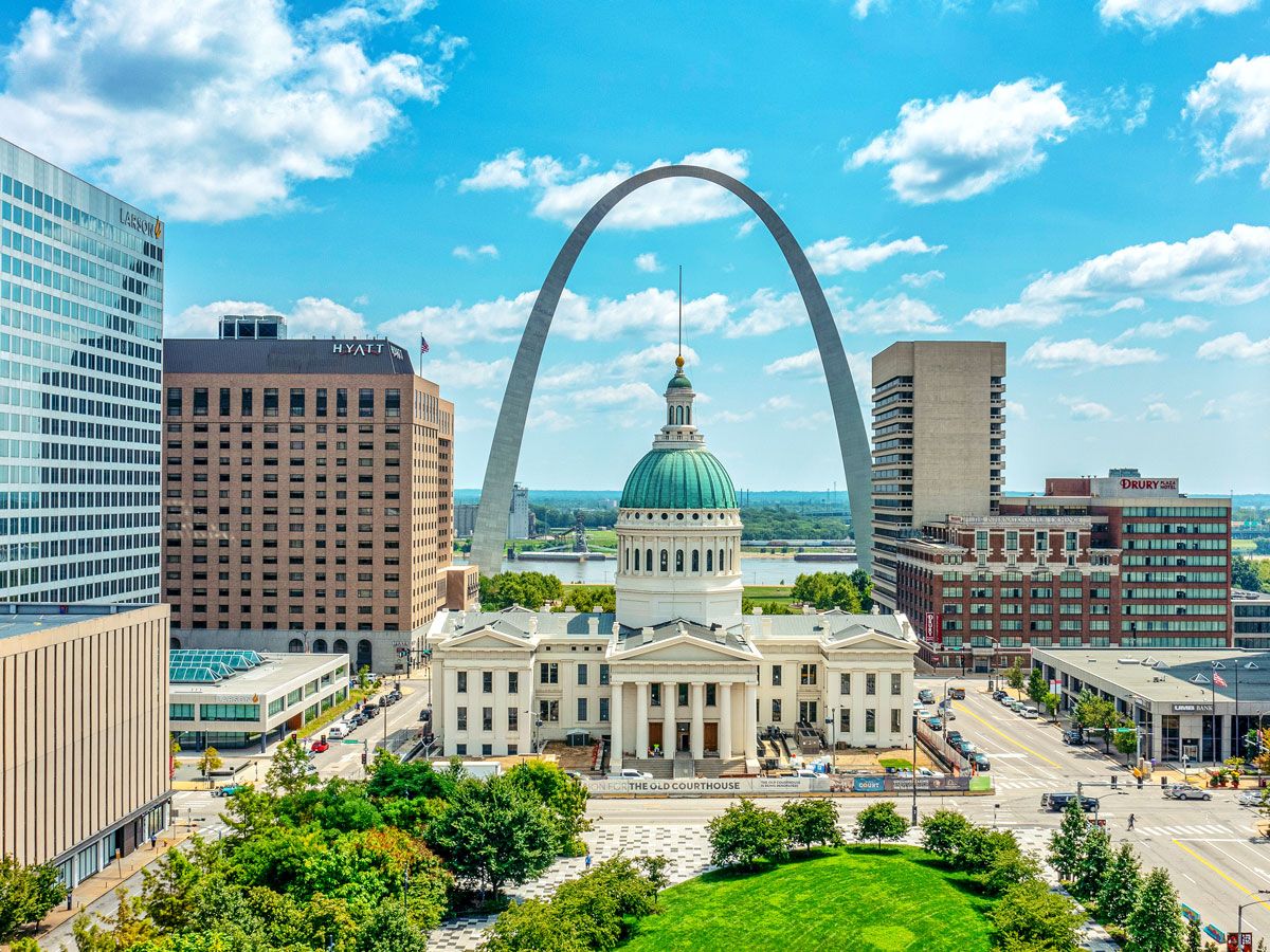 St. Louis skyline with Gateway Arch
