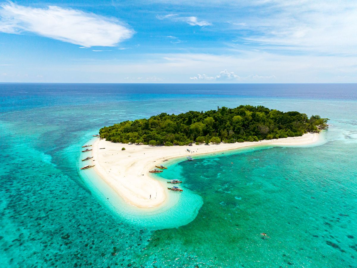 Aerial view of Camiguin in the Philippines