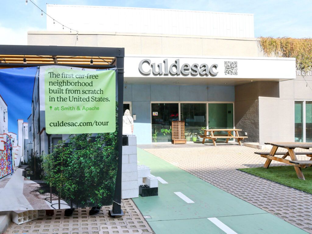 Entrance to Culdesac Tempe, a car-free neighborhood in Arizaon