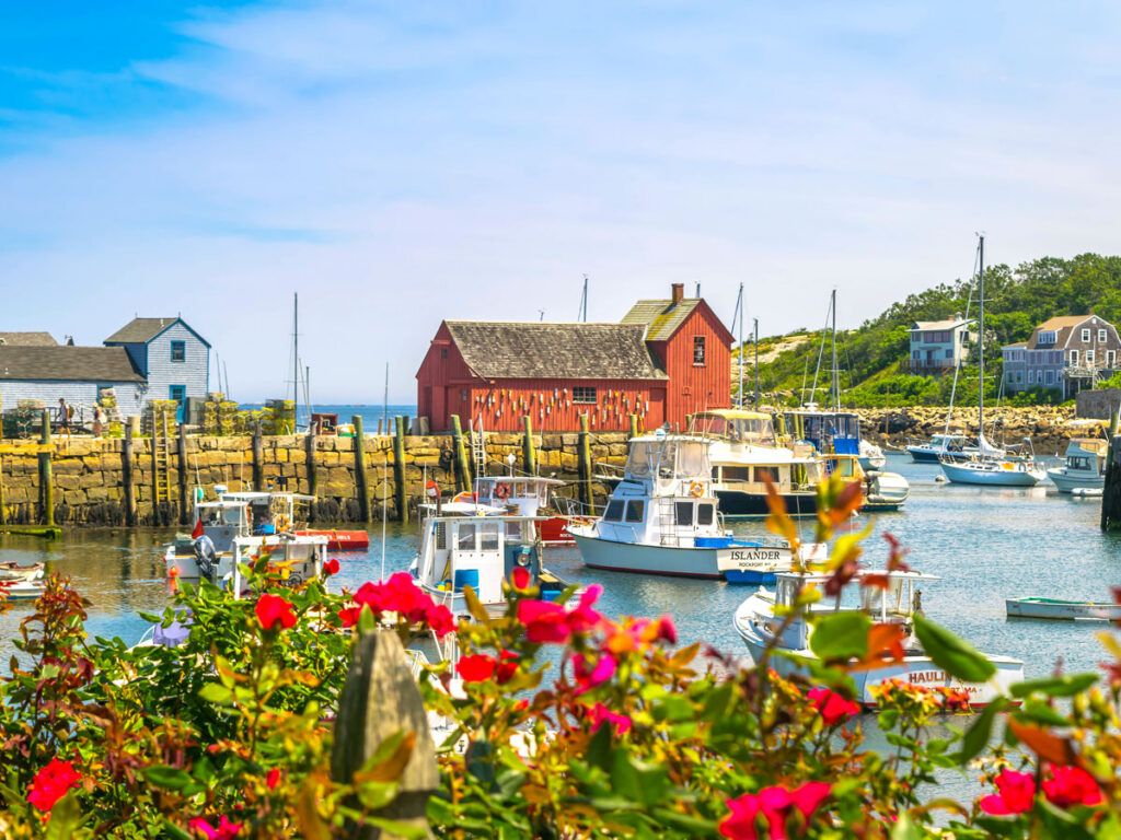 Rockport Harbor in summer
