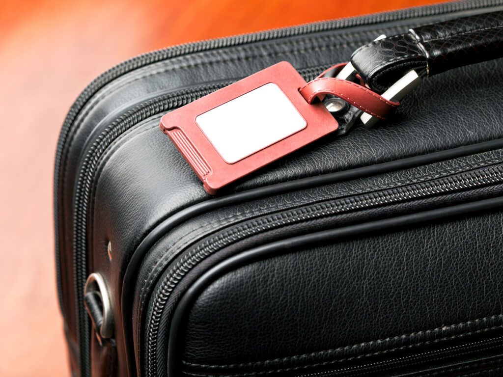 Tag affixed to luggage