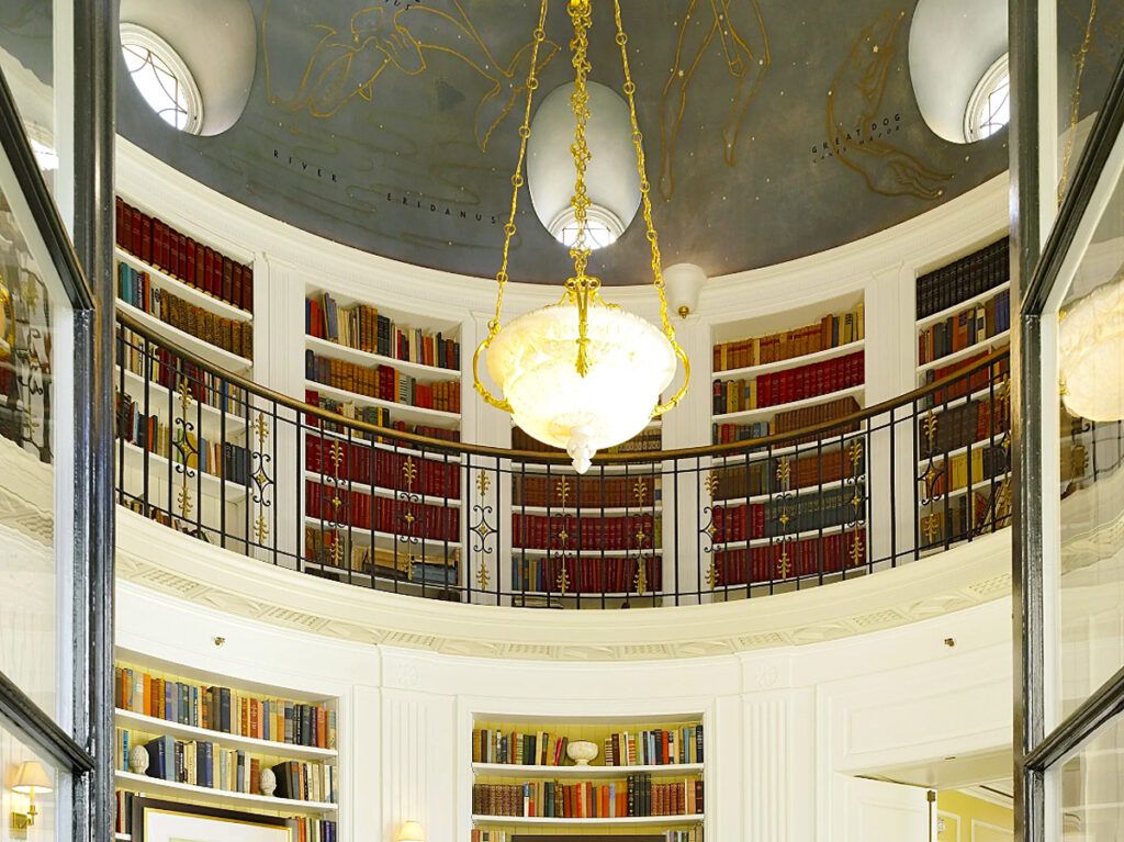 Library inside two-story penthouse at the Fairmont San Francisco