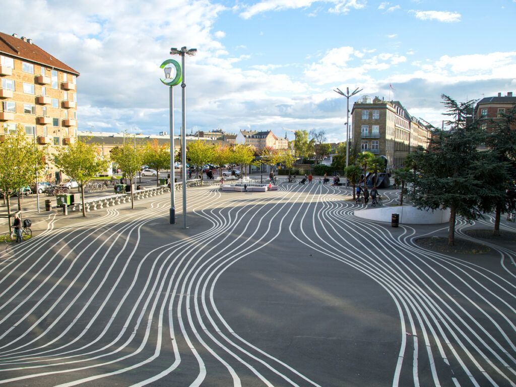 Superkilen Park in Copenhagen, Denmark