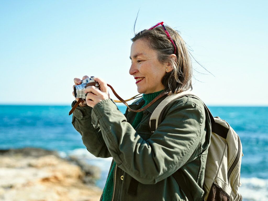 Tourist taking a photo