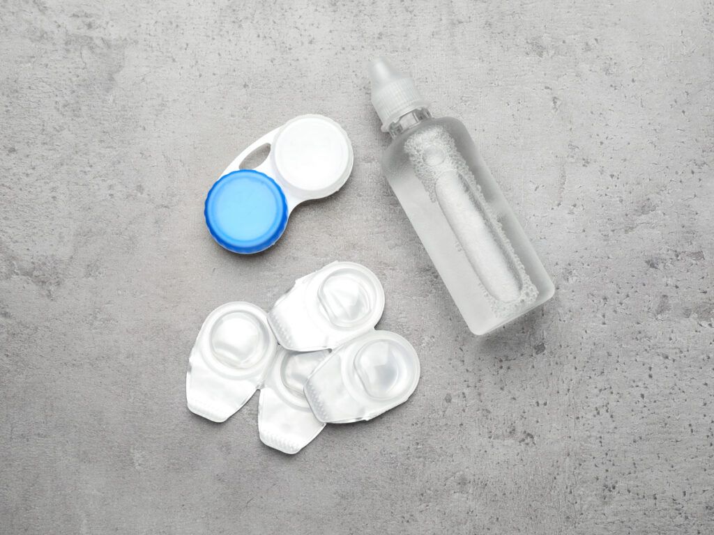 Contact lenses and eye drops