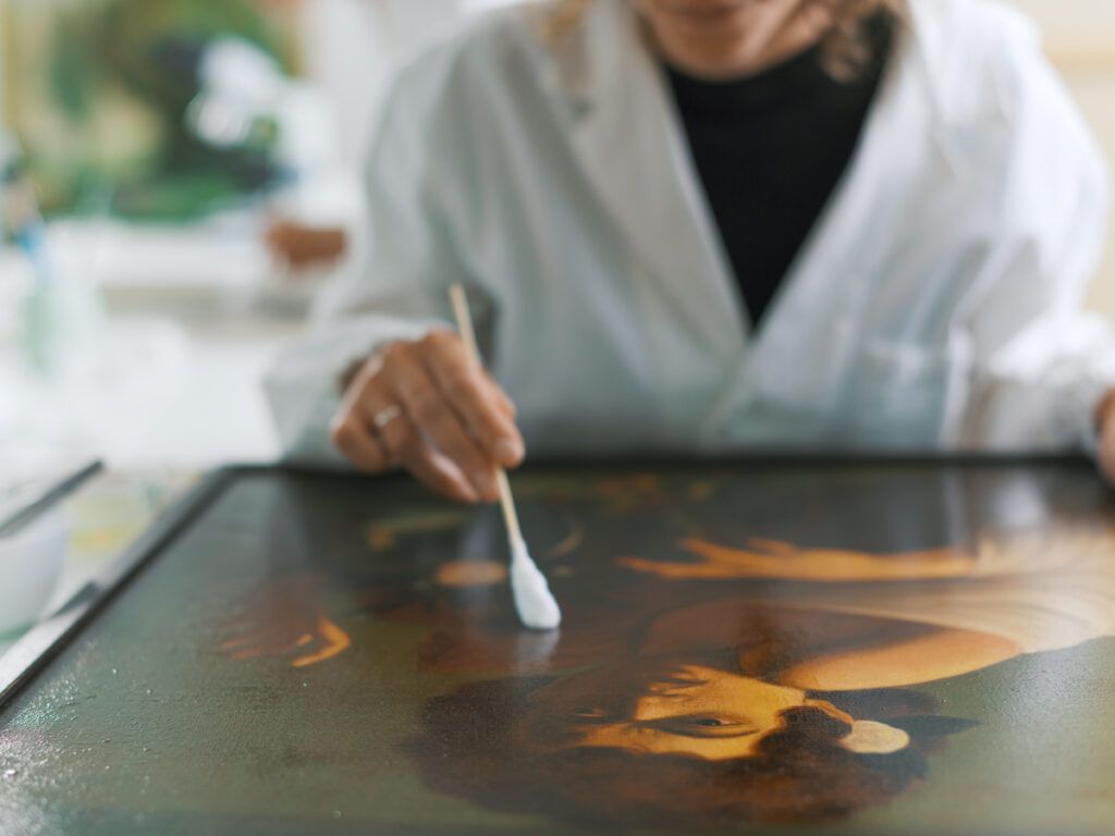 Restoring a Caravaggio painting