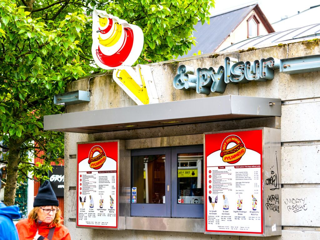 Hot dog stand in Reykjavik, Iceland