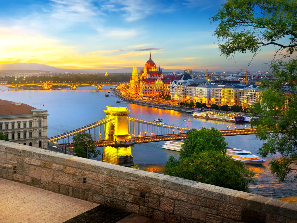 View of Hungarian Parliament in Budapest