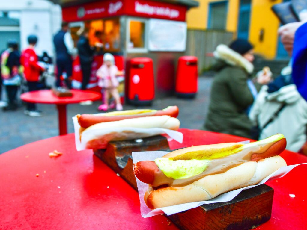 Icelandic hot dog in Reykjavik