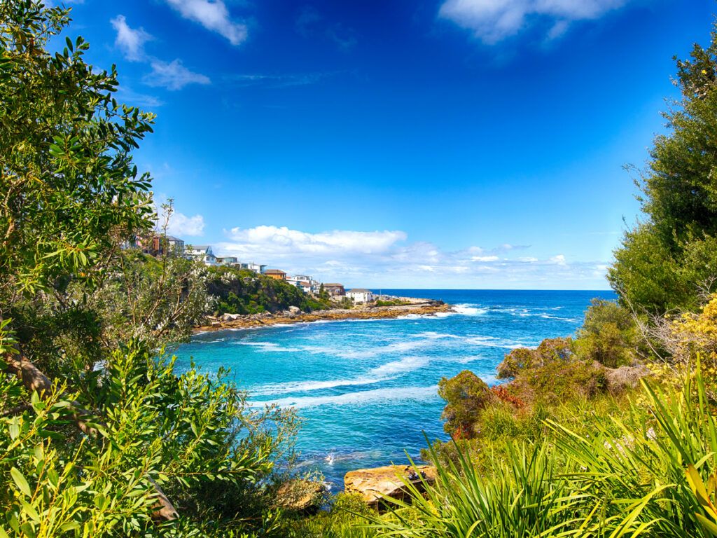 Bondi to Coogee Walk close to Gordons Bay in Sydney, Australia