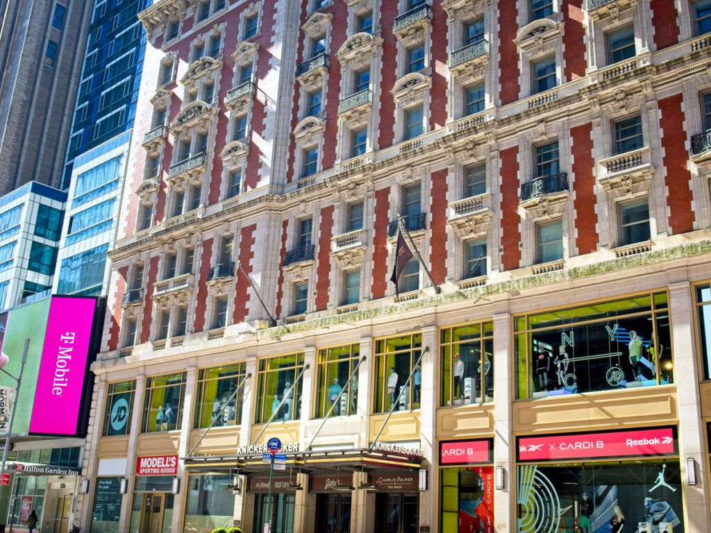 Exterior of the Knickerbocker Hotel in New York City