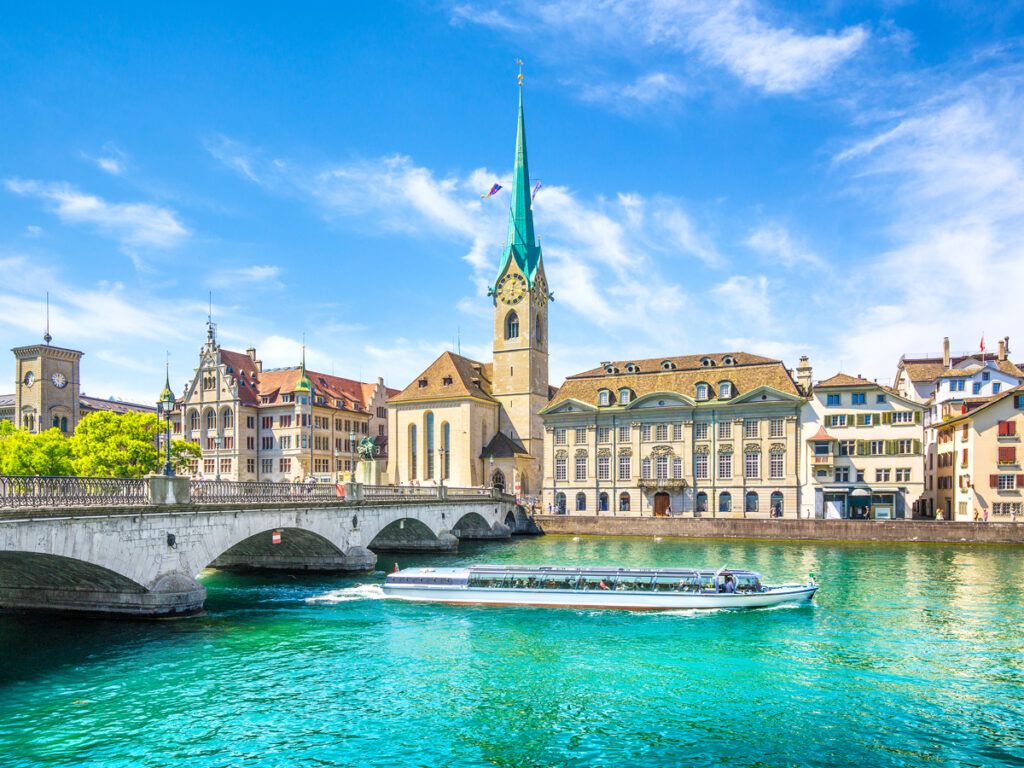Zürich city center in Switzerland