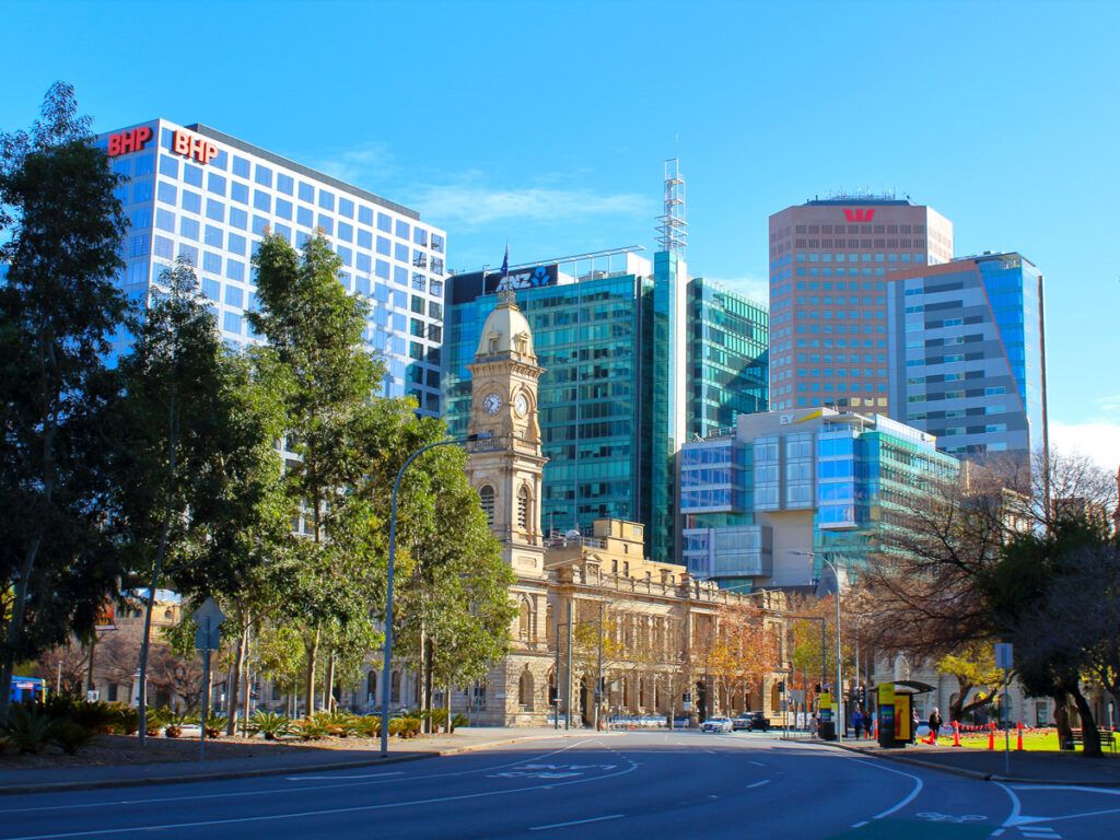 City skyline of Adelaide, Australia