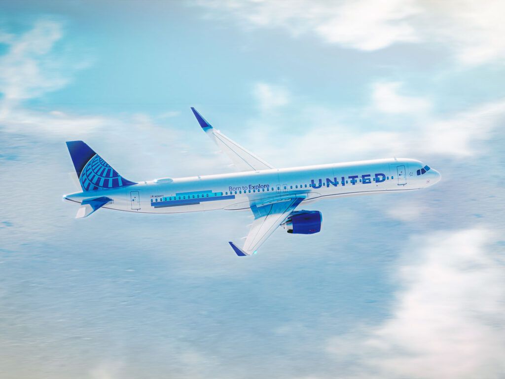 United Airbus A321XLR in flight