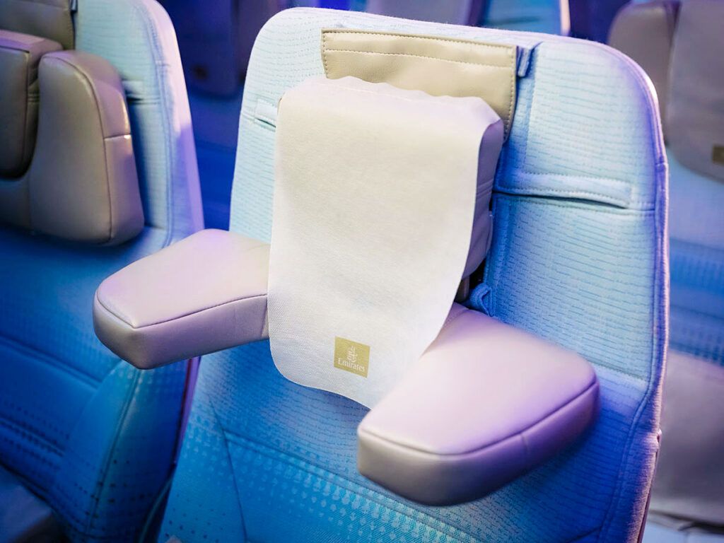 Emirates' new travel pillow headrest