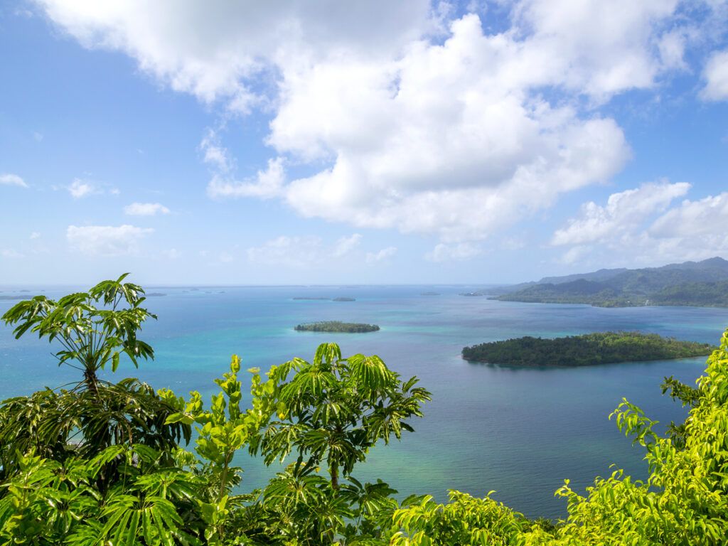 Marovo Lagoon in the Solomon Islands 