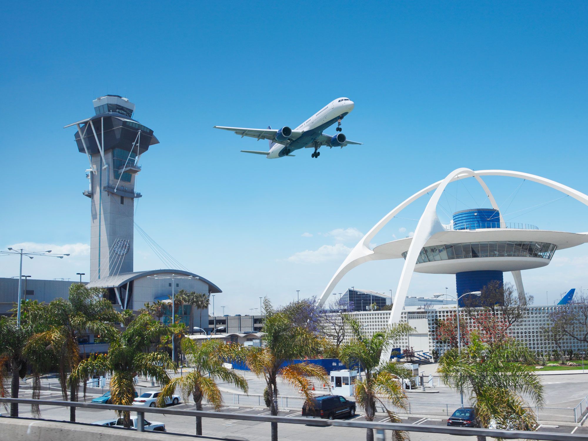 Jet taking off from LAX