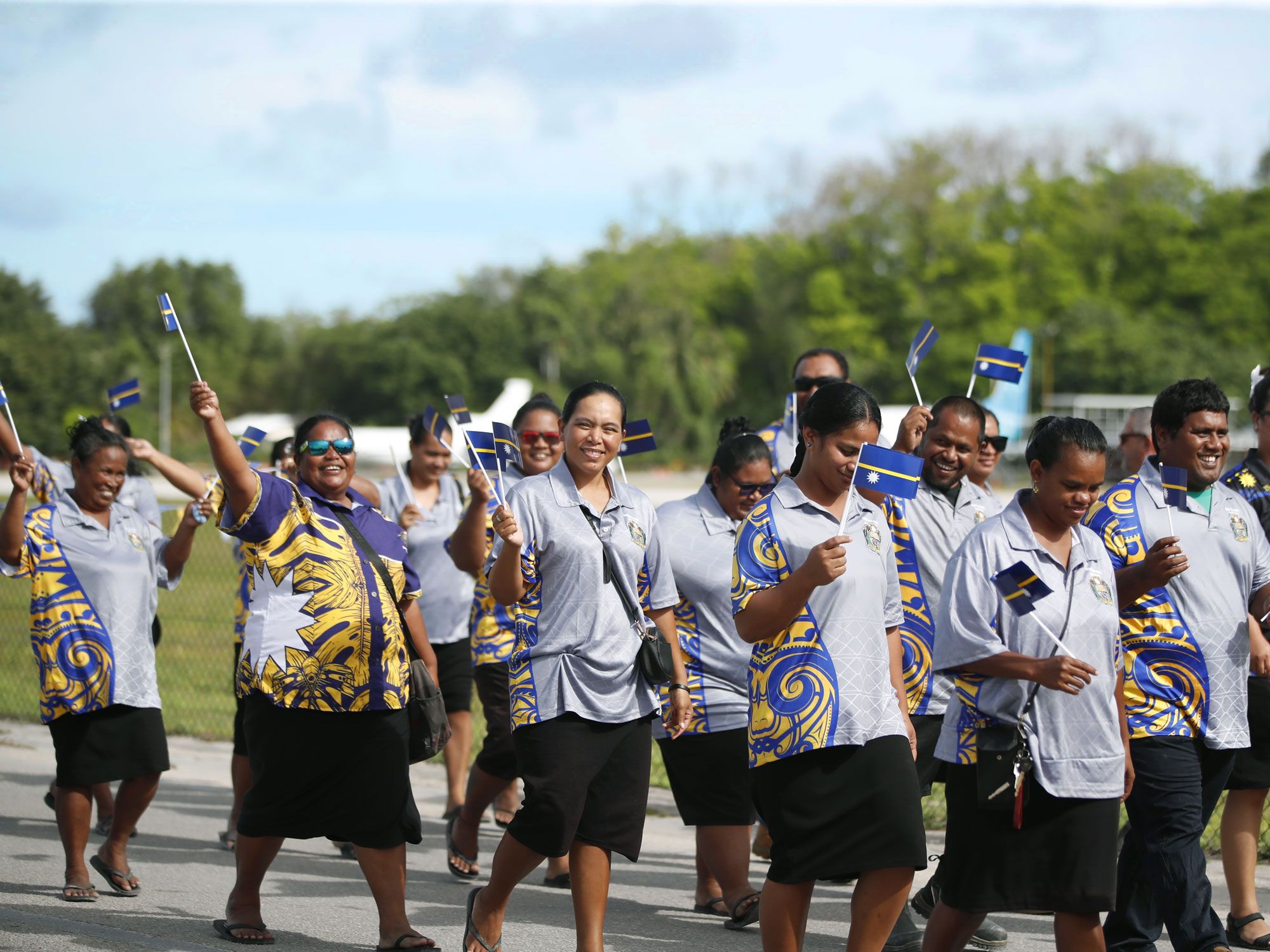 Independence parade in Naoero