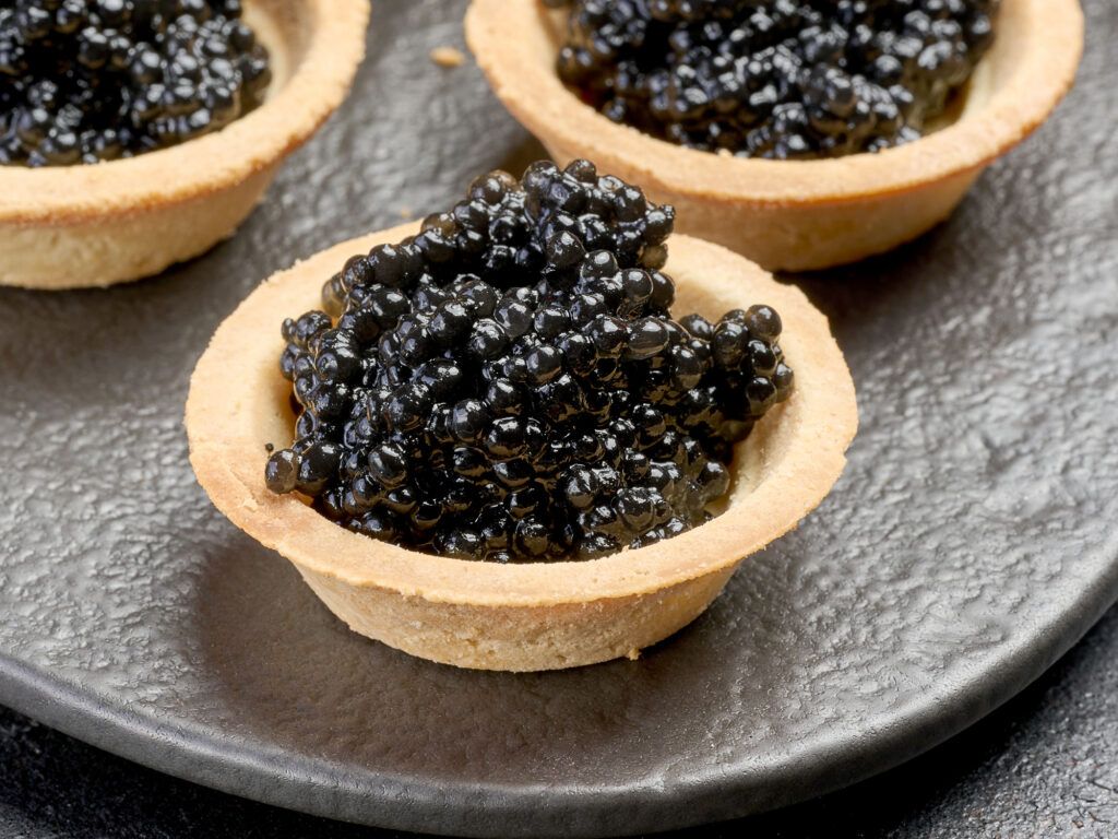 Bowls of caviar