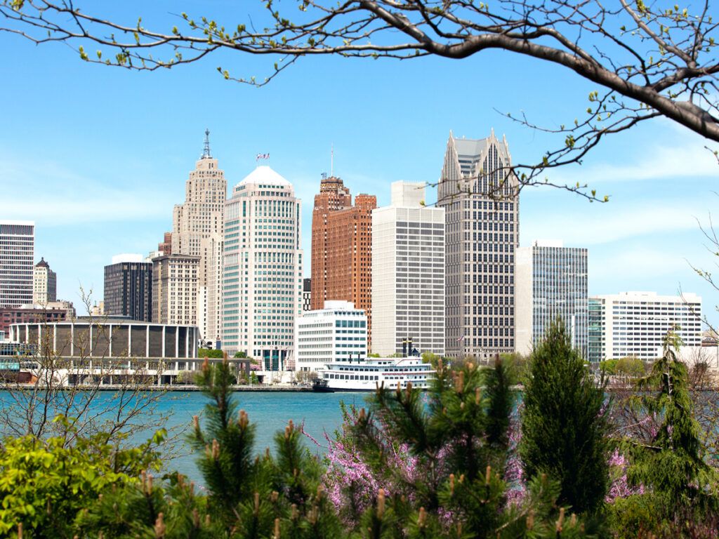 Skyline of Detroit, Michigan