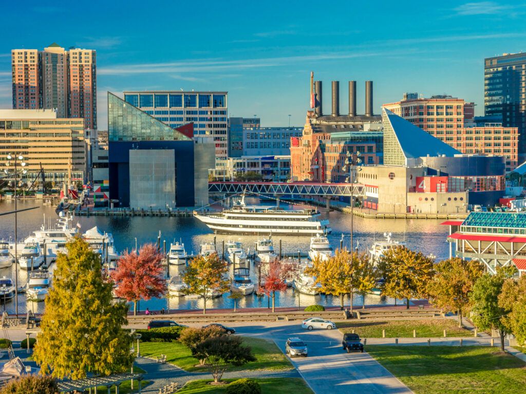 View from Federal Park Hill in Baltimore, Maryland