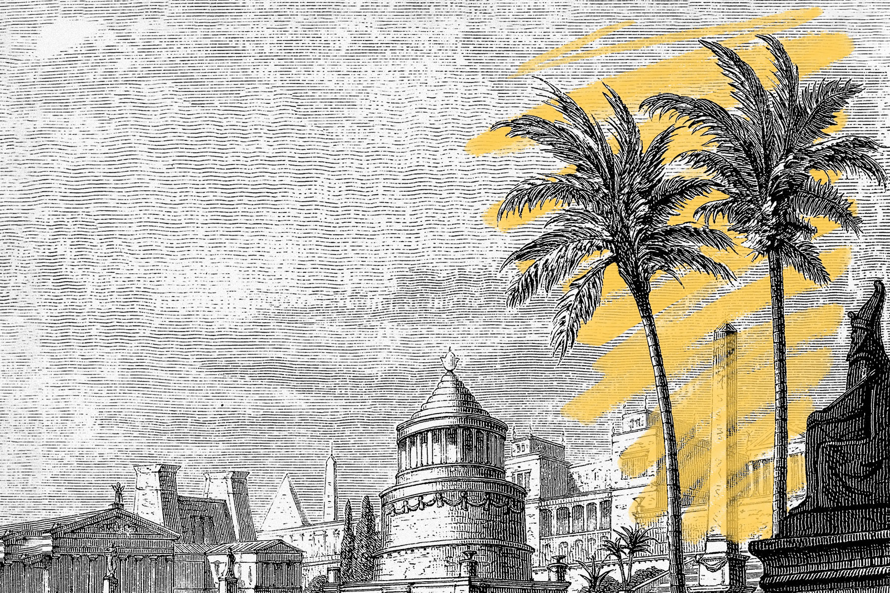 Ancient Rome palm trees